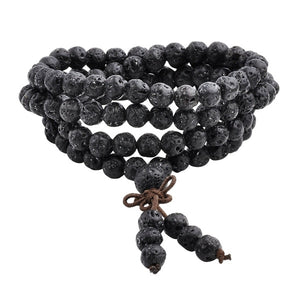 Lava Rock Stone Bracelets Healing Balance Beads Reiki Buddha Prayer Bracelet for Men Women